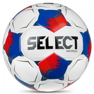Мяч футб. SELECT Match DВ V26, 0575371004, р.5, FIFA Basic, 32п, ПУ, гибр.сш., бело-сине-красный