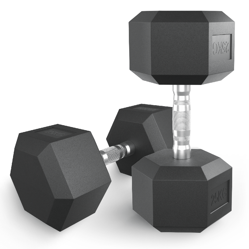 Гантель гексагональная UNIX Fit обрезиненная 25 кг / шт DBHEX25
