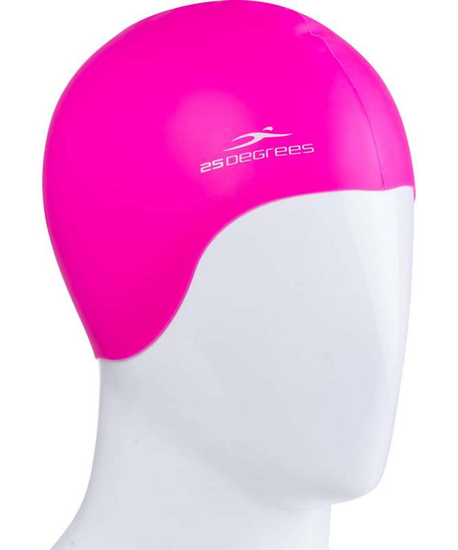 Шапочка для плавания Diva Pink, силикон, подростковый, для длинных волос, 25Degrees