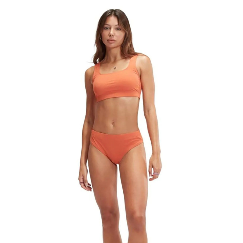 Купальник SPEEDO Textured Deep U-Back Bikinis, 8-00387516588, размер 34, российский размер 46, оранжевый