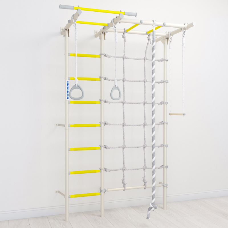 Шведская стенка ROMANA S7 (белый прованс/желтый)