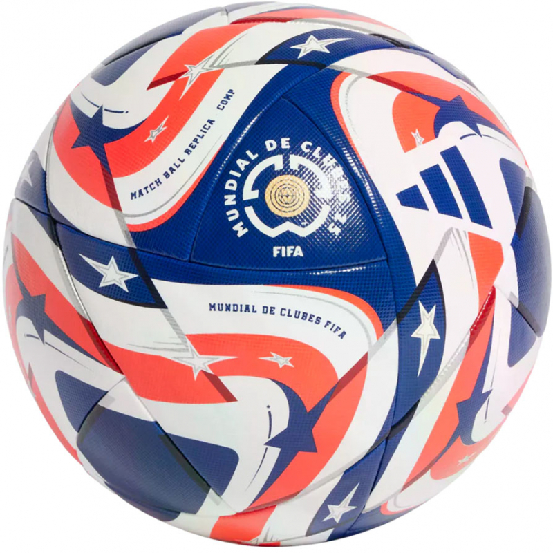 Мяч футб. ADIDAS FCWC Competition JM4742, размер 4, 20 пан, ПУ, термосш, бело-сине-красный