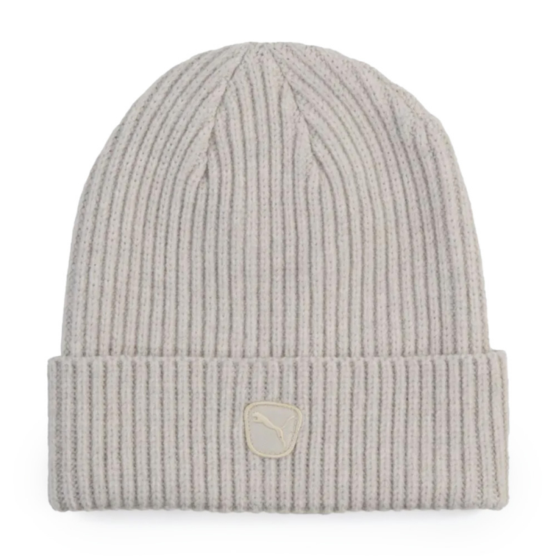 Шапка PUMA Cat Patch Mid Crown Beanie, 02735603, 100% полиэстер, светло-серый