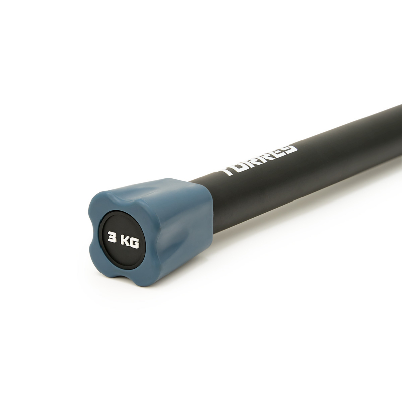 Бодибар TORRES 3 кг, PL525003, металл в неопреновой оболочке, черный