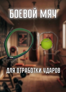 Эспандер FIGHT BALL (боевой мяч) для развития точности удара, скорости реакции и координации, предназначен для спортсменов боевых видов спорта. (03-40)