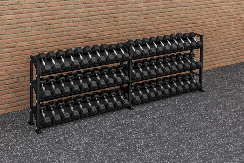 Стеллаж для 30 пар гексагональных гантелей Yousteel