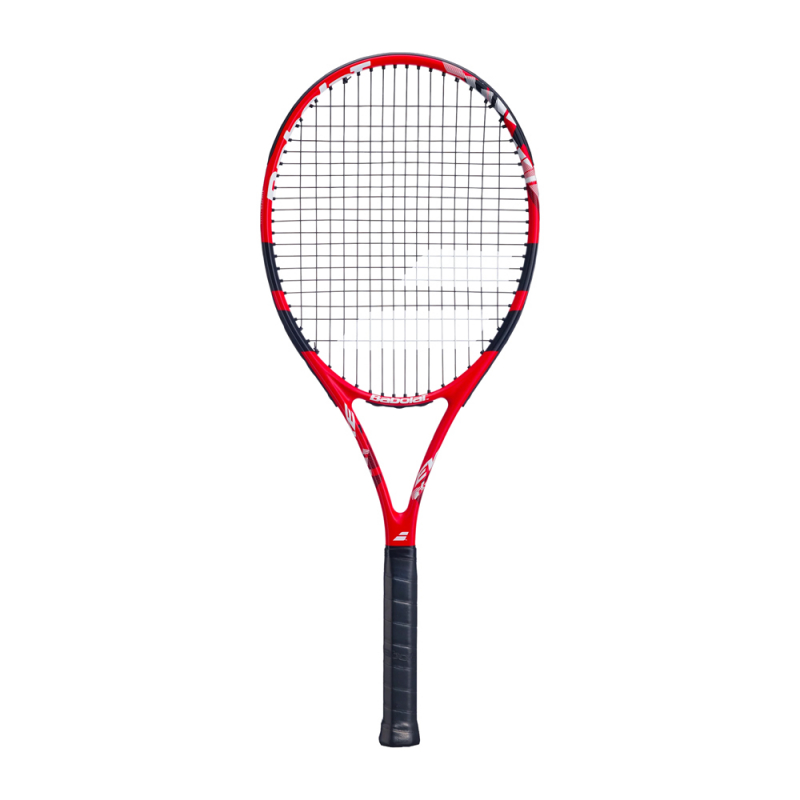 Ракетка б/т BABOLAT Evoke Team Gr2, 121269, для любит., графит, со струнами, красно-черный