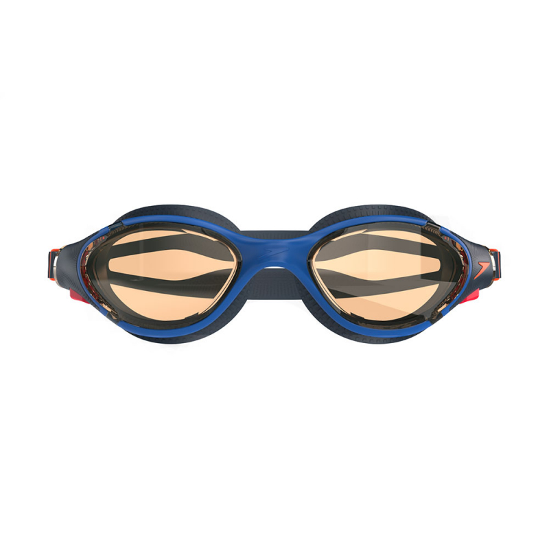 Очки для плав. SPEEDO Biofuse 2.0 8-00233201384, ОРАНЖЕВЫЕ линзы, синяя оправа