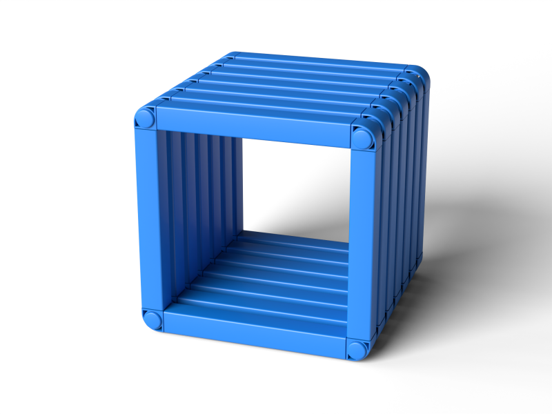 Скамейка подводная Дельта-фитнес, 500х500х500 мм. вариант 1