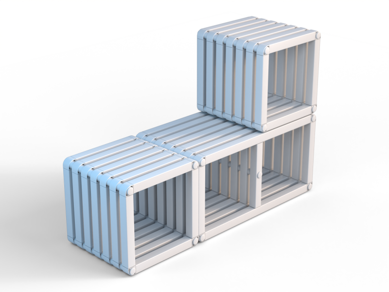 Скамейка подводная Дельта-фитнес, 1500х500х1000 мм. вариант 1