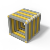 Скамейка подводная Дельта-фитнес, 500х500х500 мм. вариант 1