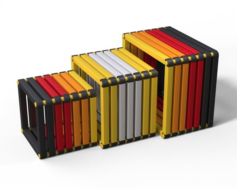 Скамейка подводная Дельта-фитнес, 610х610х610 мм. вариант 2