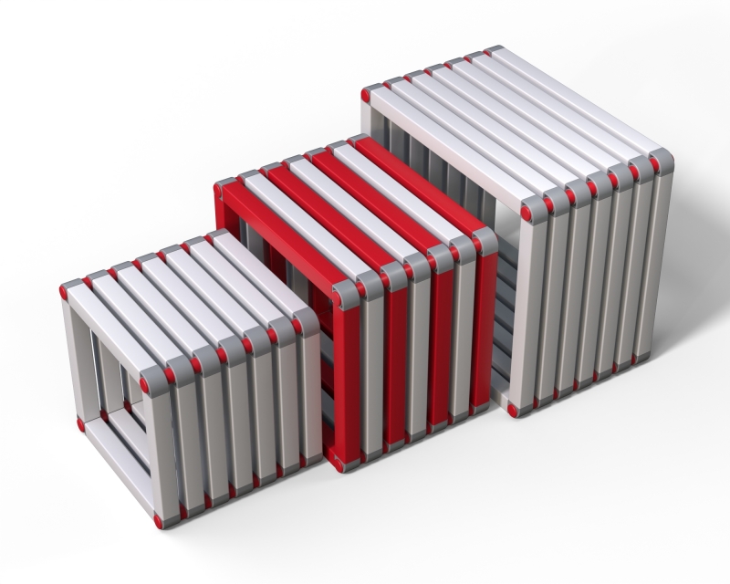 Скамейка подводная Дельта-фитнес, 610х610х610 мм. вариант 2