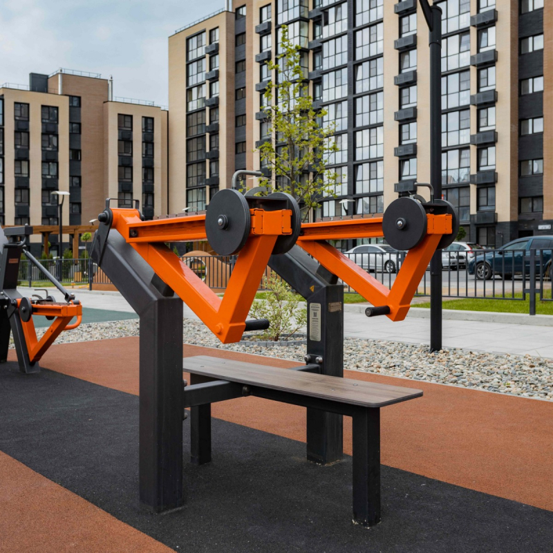 Уличный тренажер Жим лежа с переменной нагрузкой ZAVODSPORTA P-1800