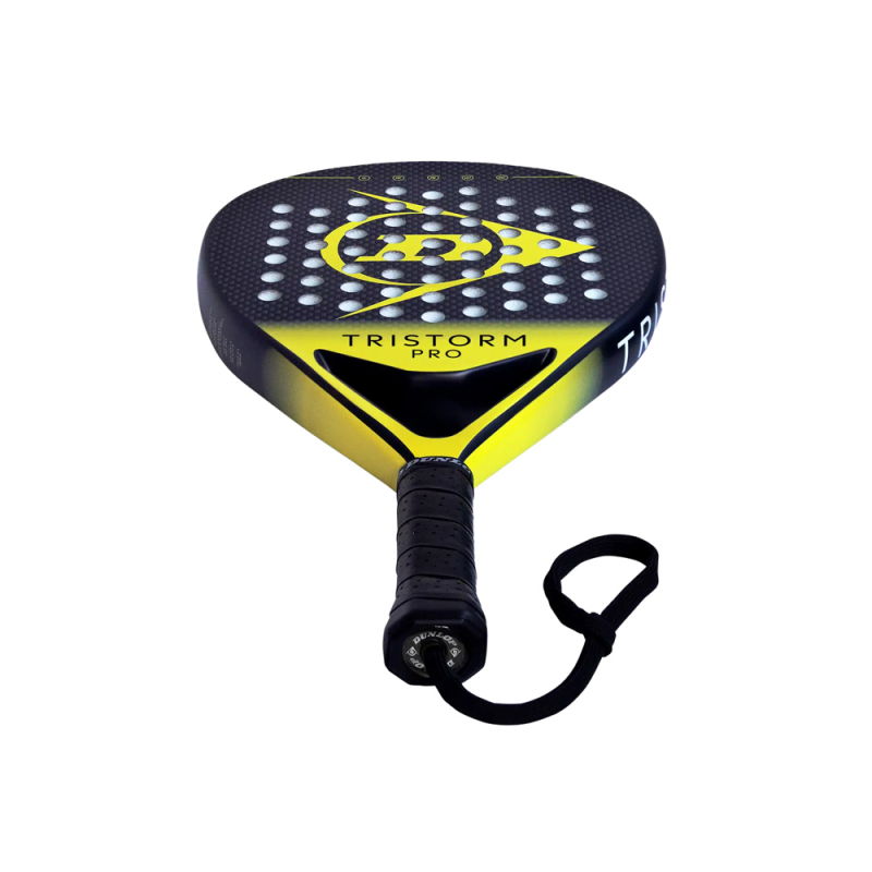 Ракетка для падела Dunlop Tristorm Pro, 10359946, для опытных игроков, графит, черно-желтый