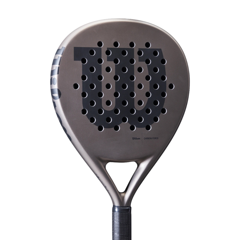 Ракетка для падела WILSON Carbon Force, WR134511U2, для любителей, карбон, серо-черный