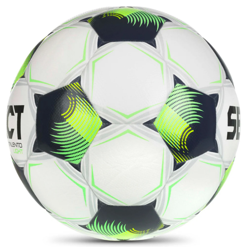 Мяч футб. SELECT Talento DB Light V26, 0773871014 размер 3, 290-310г, 32п, ПУ, гибрид.сш, бело-черно-зел