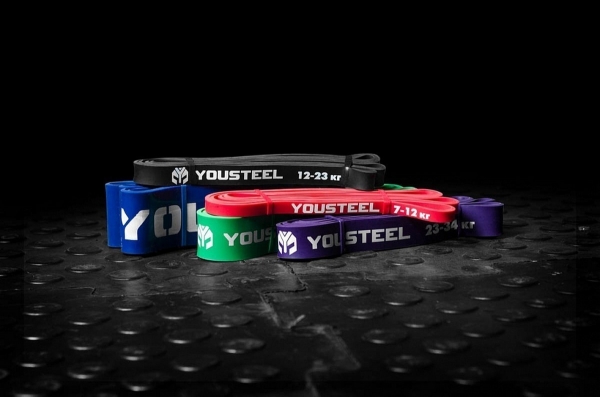 Ю стил. Петля резиновая YOUSTEEL. Резиновые петли для тренировок Power Bands 32мм YOUSTEEL. Латексная резиновая петля YOUSTEEL. YOUSTEEL резинки.