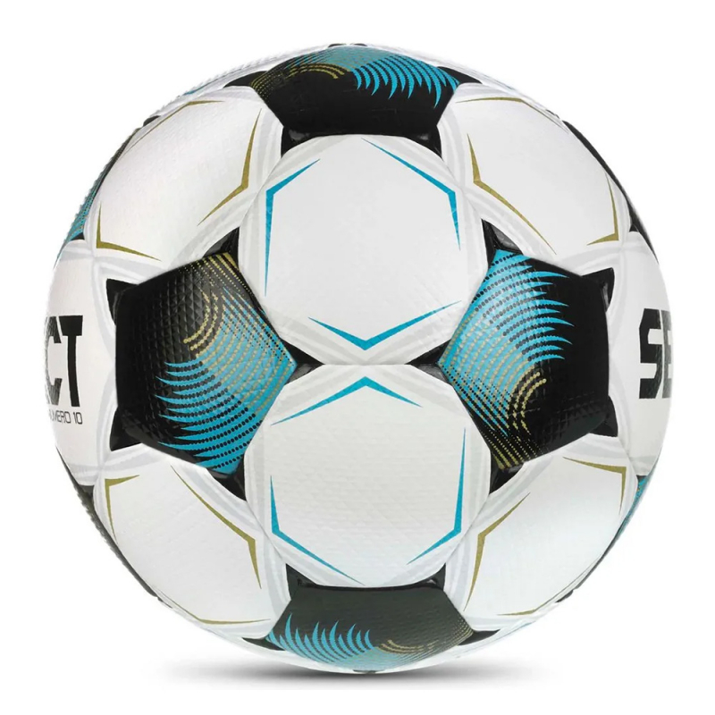 Мяч футб. SELECT Numero 10 V26, 0575071002, размер 5, FIFA Basic, 32п, ПУ, гибр.сш, бело-черно-бирюзовый