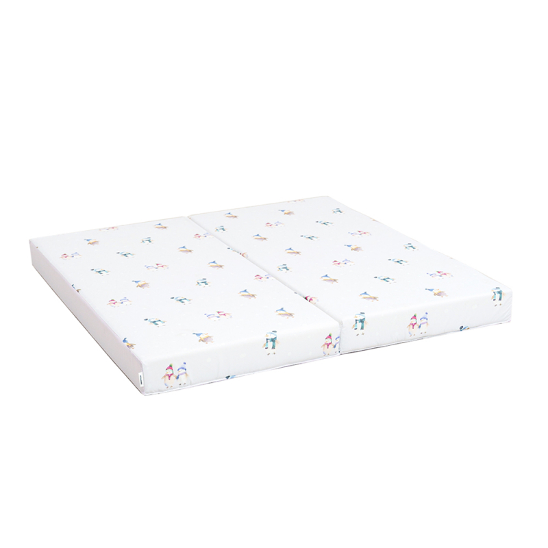 Мат (мягкий щит) принт Romana 1000*1000*100, в 2 сложения (Пингвины)