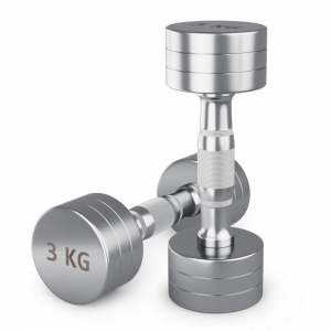 Гантель UNIX Fit PRO круглая хромированная 3 кг, 2 шт DBRND3PCEx2