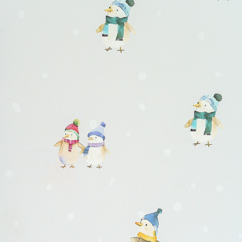 Мат (мягкий щит) принт Romana 1000*1000*100, в 2 сложения (Пингвины)