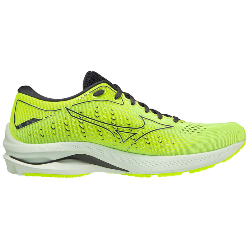 Кроссовки беговые MIZUNO Wave Rider 25 J1GC210315, размер UK10, (российский размер 43.5), салатовый