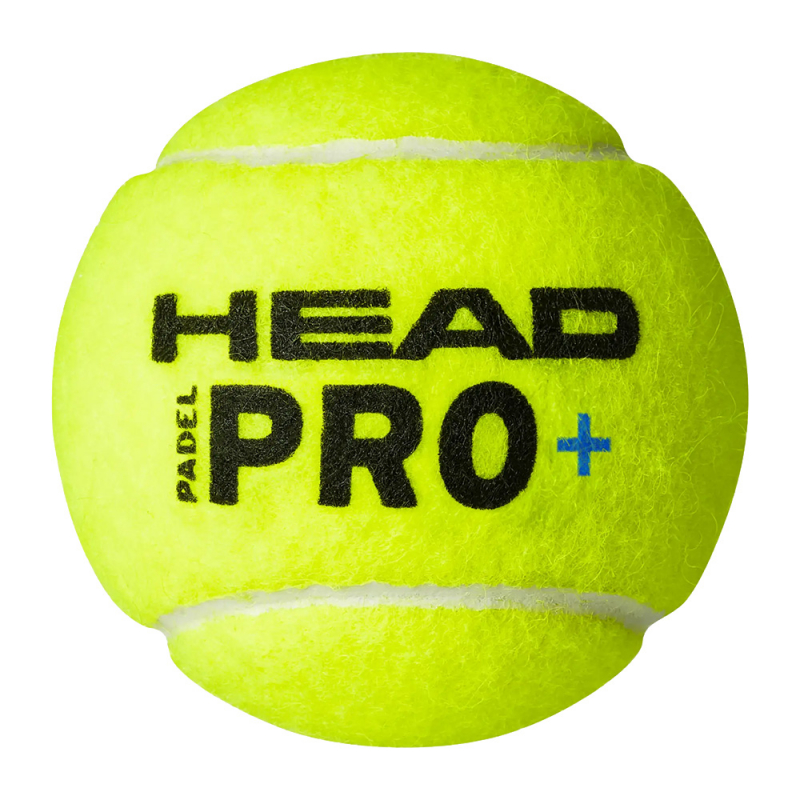 Мяч для падела HEAD Padel Pro+, 540203, уп.3 шт, FIP Approved, войлок, нат.резина, желтый