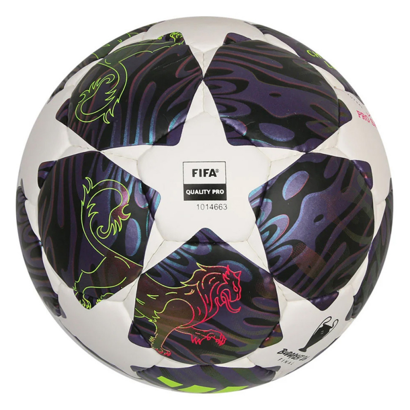 Мяч футзал. ADIDAS UCL Pro Sala JX9102, размер 4, FIFA Quality Pro, 32п, ПУ, руч.сш, бело-фиолетовый