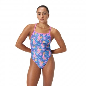 Купальник SPEEDO Allover Digital Vback, 8-1284318205, размер 36, российский размер 48, полиэстер, ПБТ