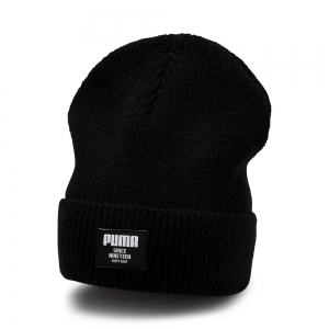 Шапка PUMA Ribbed Classic Beanie, 02170901, 100% акрил, черный