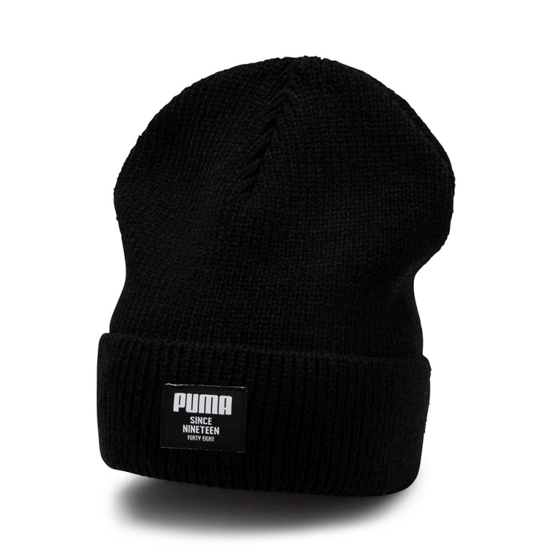 Шапка PUMA Ribbed Classic Beanie, 02170901, 100% акрил, черный
