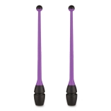 Булавы для худ. гимнастики INDIGO, IN017-VB, 36 см, пластик, каучук, в компл. 2шт, фиолетово-черный