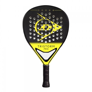 Ракетка для падела Dunlop Tristorm Pro, 10359946, для опытных игроков, графит, черно-желтый