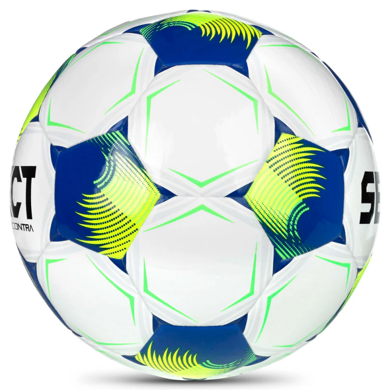Мяч футб. SELECT Contra DB V26, 0853171012, размер 3, 32 пан, ПУ, гибрид.сш, бело-желто-синий