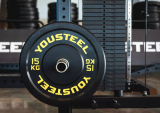 Диск каучуковый 15 кг, черный YOUSTEEL