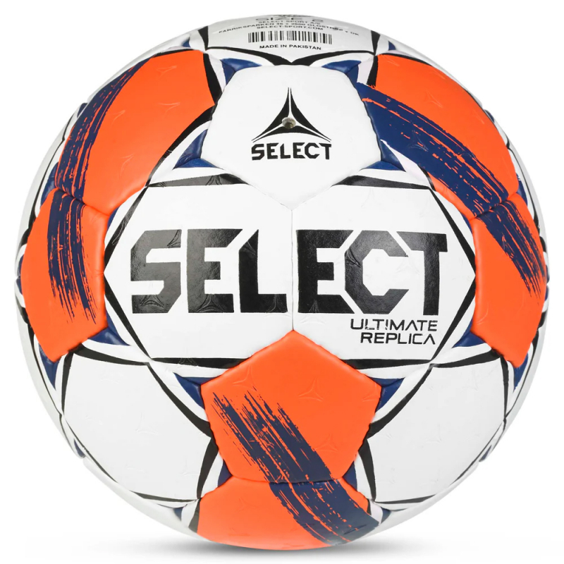 Мяч ганд. SELECT Ultimate Replica v25, 3572858745, размер 3(Senior), ПУ, руч.сш, бел-оранж-т.син