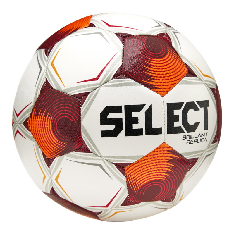 Мяч футб. SELECT Brillant Replica FB V25, 3595871808, размер 5, FIFA Basic, 32п, ТПУ, маш.сш, бело-оранж