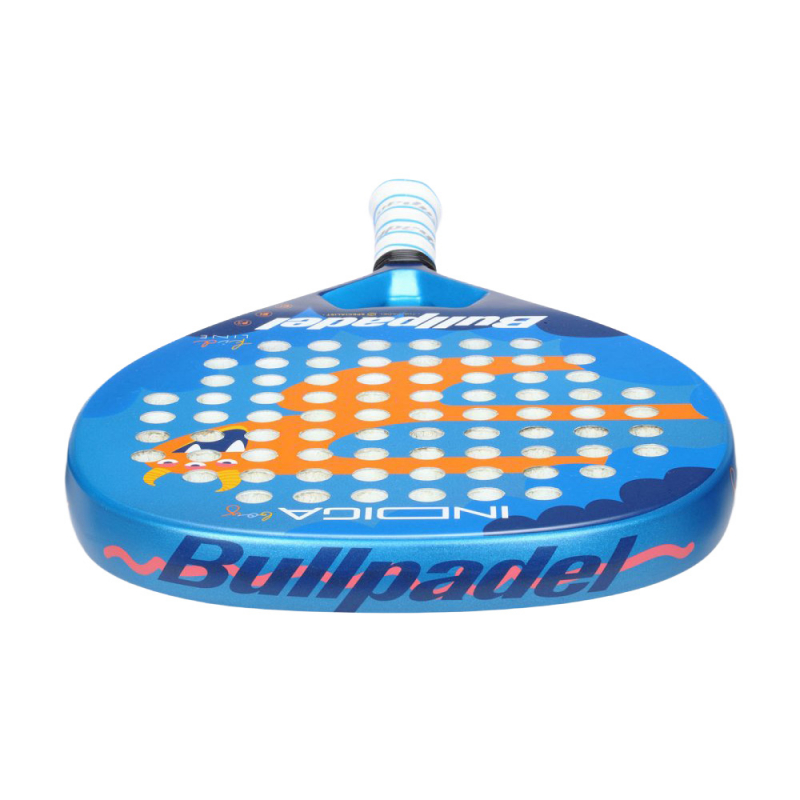 Ракетка для падела BULLPADEL Indiga Jr Boy 26, 494422, для начинающих, стекловолокно, сине-оранжевый