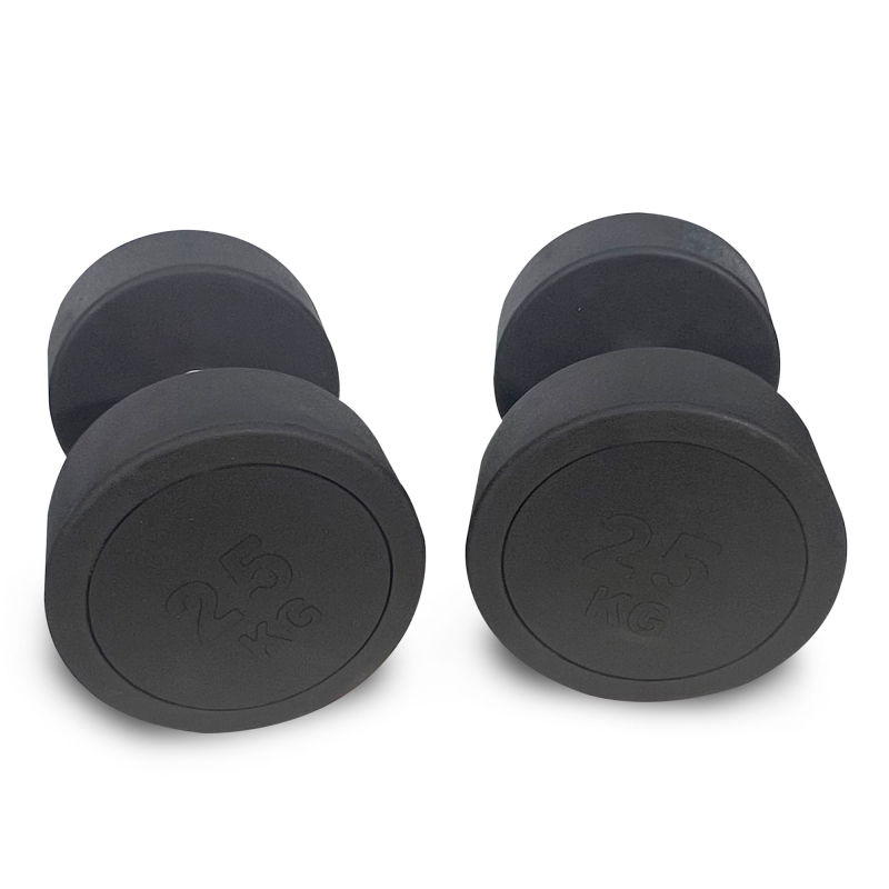 Гантель UNIX Fit PRO круглая обрезиненная 25 кг / шт DBRND25PBK