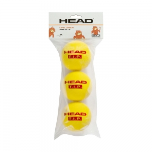 Мяч теннисный детский HEAD Stage 3 Red Foam, 578363, уп.3 шт, поролон, желто-красный