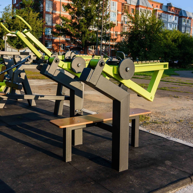 Уличный тренажер Жим лежа с переменной нагрузкой ZAVODSPORTA P-1800