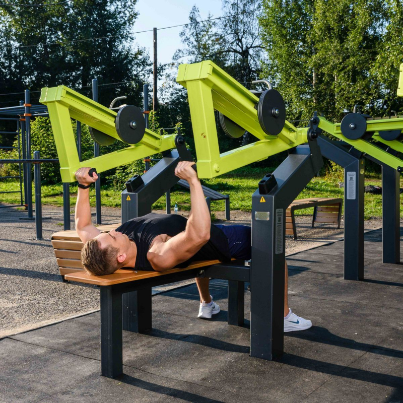 Уличный тренажер Жим лежа с переменной нагрузкой ZAVODSPORTA P-1800