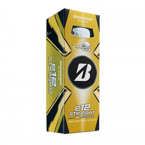 Мяч для гольфа Bridgestone 25 e12 Straight White, BGB5CWX, 3 шт/уп, белый