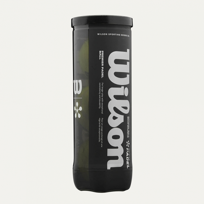 Мяч для падела Wilson Premier Padel, WR8908401001, уп.3 шт, FIP Approved, войлок, нат.резина, желтый