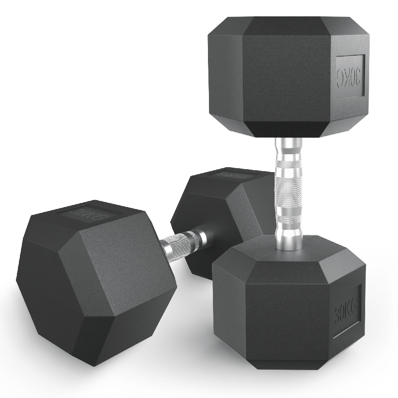 Гантель гексагональная UNIX Fit обрезиненная 30 кг / шт DBHEX30