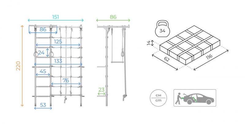 Комплекс «Шведская стенка ROMANA S7.1»