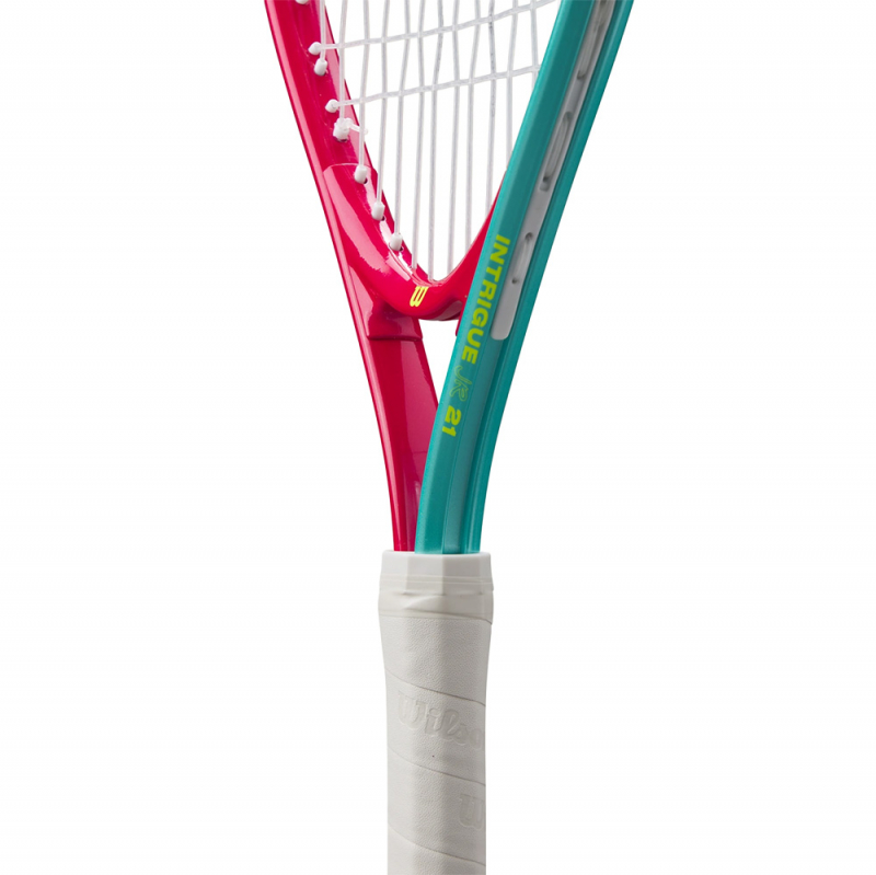 Ракетка б/т дет. Wilson Intrigue Jr 21, WR180510U, для дет.5-6лет, алюминий, со струн., розово-бирюзов