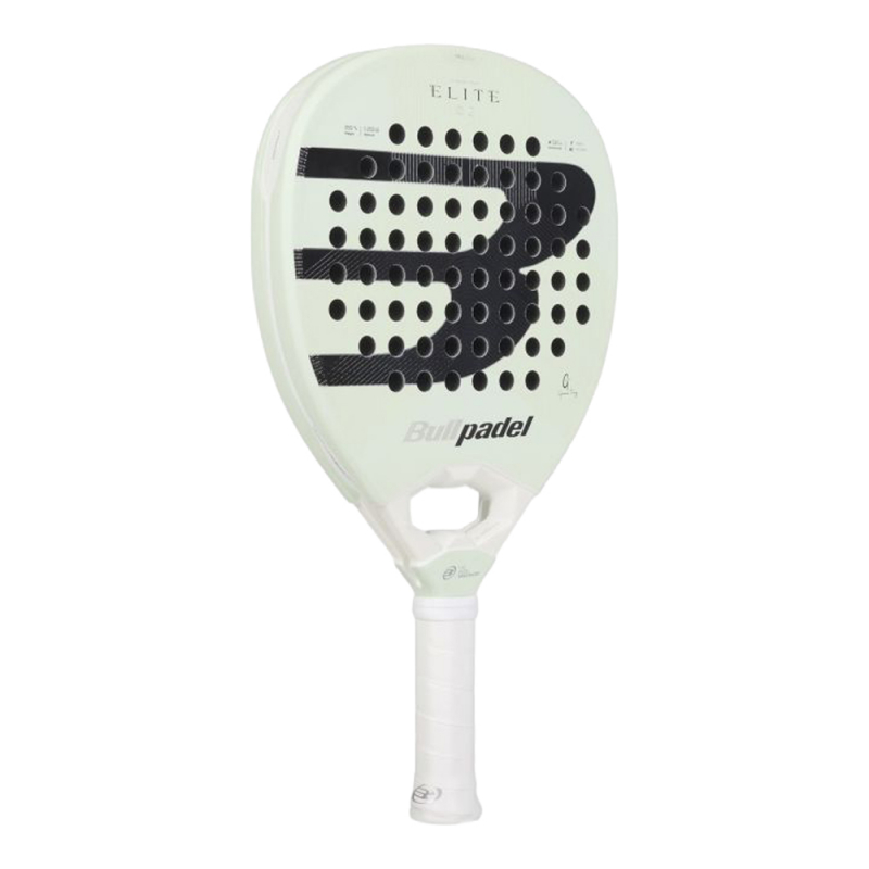 Ракетка для падела BULLPADEL Elite 02 2027, 497248, для профес-в, стекловолокно, карбон, молочн., черн