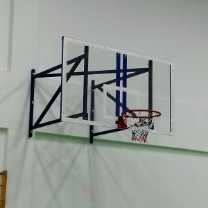 Щит баскетбольный монолитный ПОЛИКАРБОНАТ 10 мм, игровой с основанием, 1,80*1,05 м